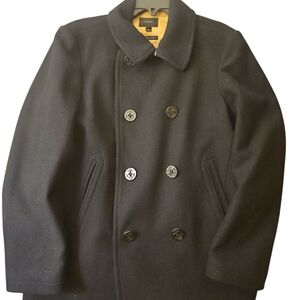 J. Crew Classic Black Pea Coat